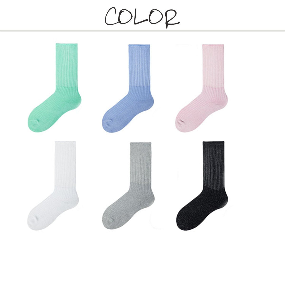 Shiny Semi-Sheer Crew Socks For Women