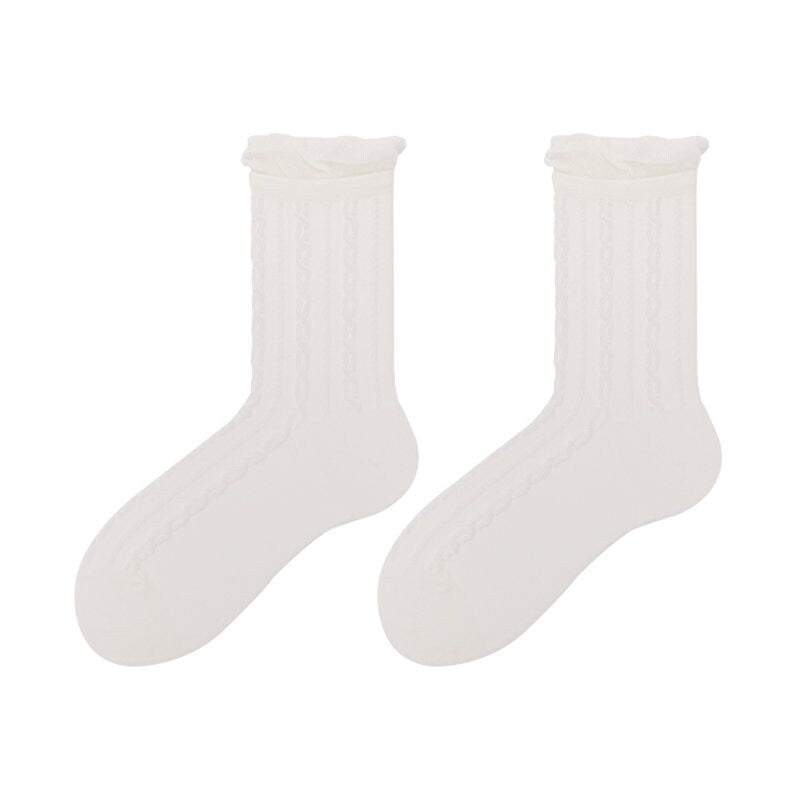 Slouch Textured Crew Socks For Women