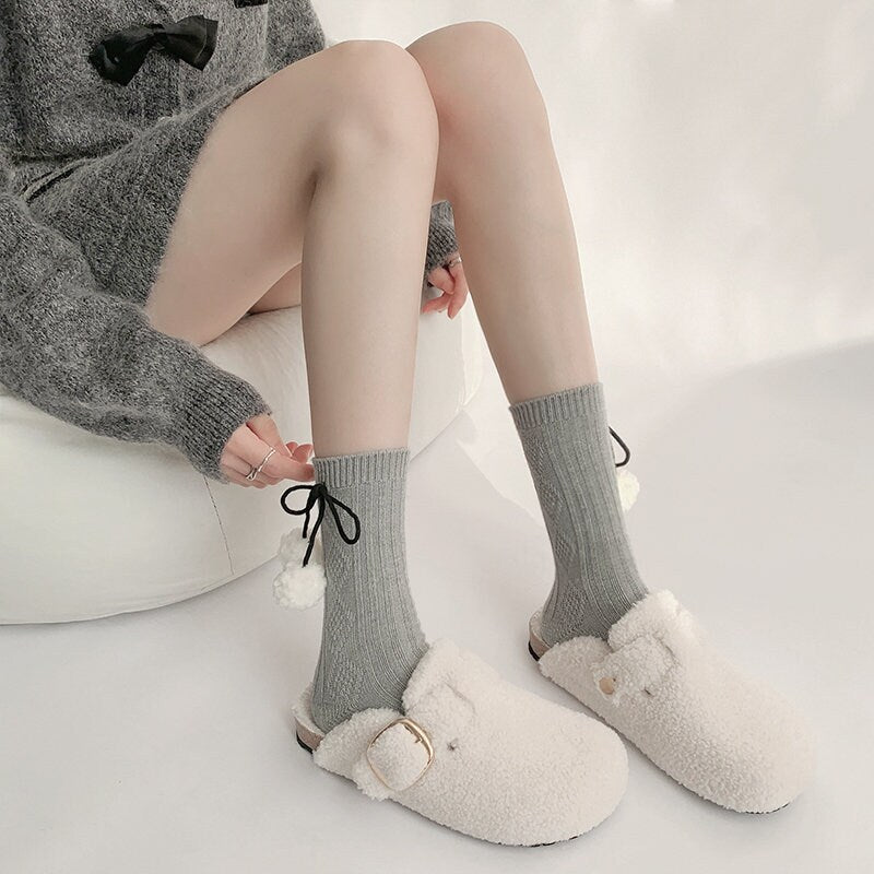 Drop Ball Quarter Socks For Women