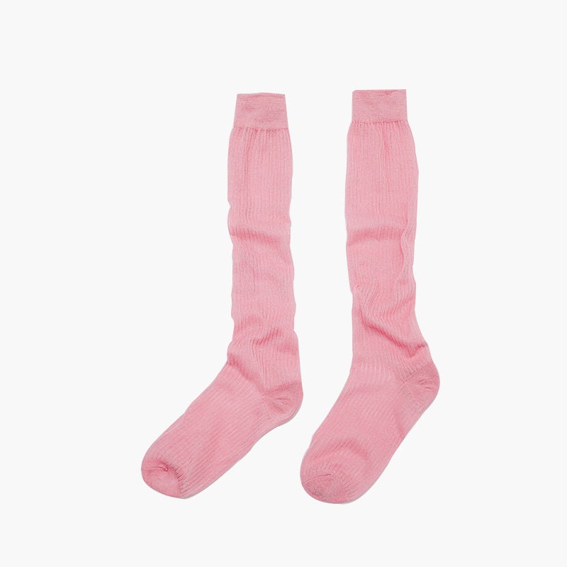 Stripe Semi-Sheer Knee High Socks For Women